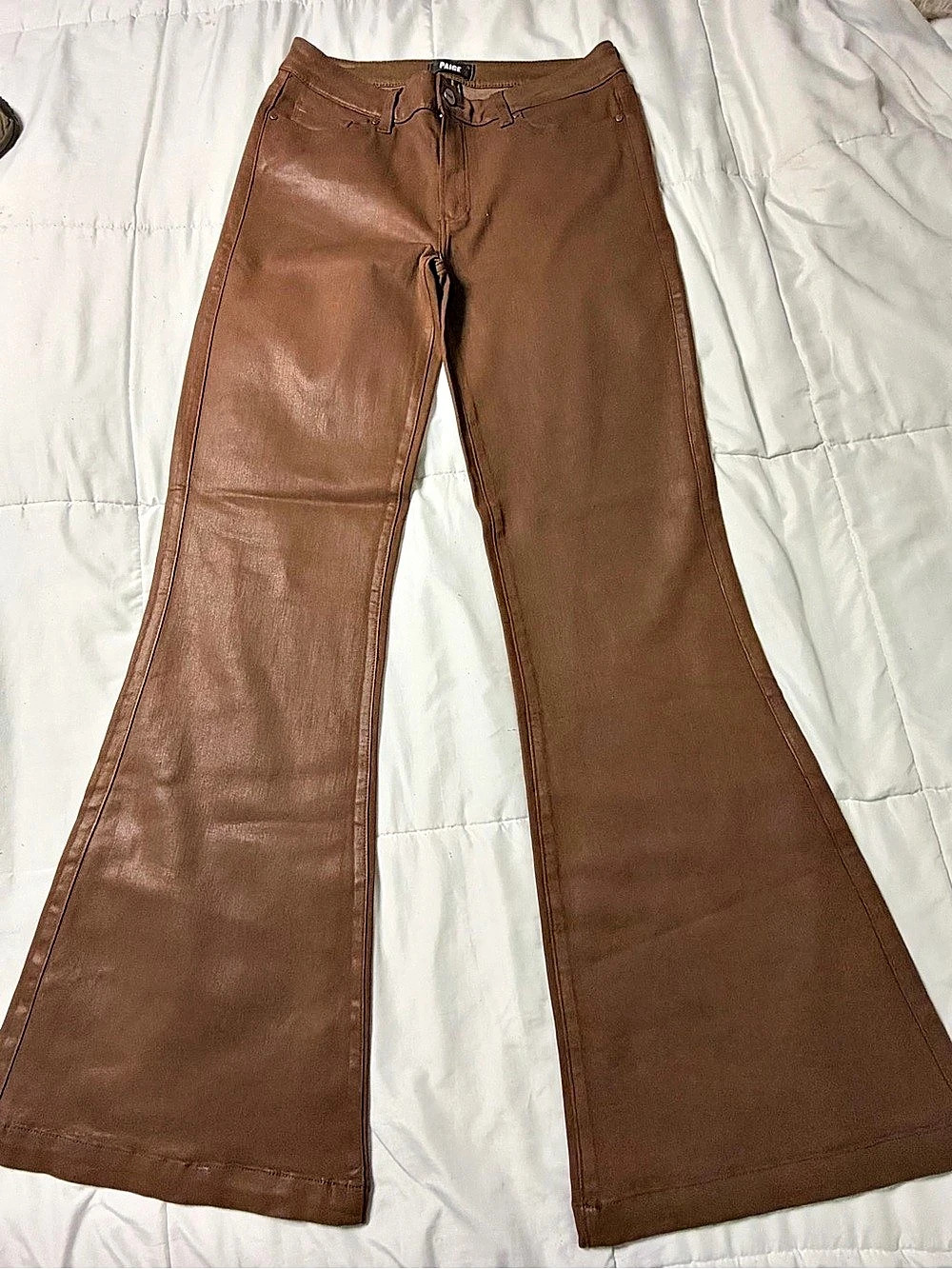 Paige Genevieve Flare Jeans in Brown Waist 30 Like New